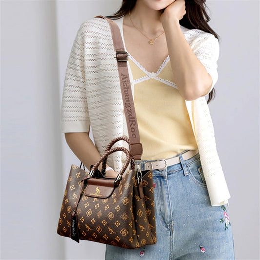 Elegant Women's Unique Handle Design Featuring Handbag