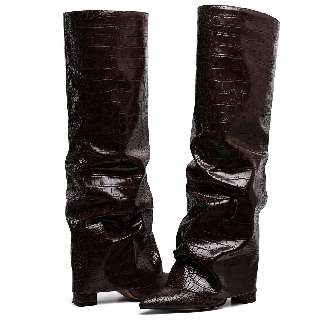 Slouchy Knee High Boots for Women
