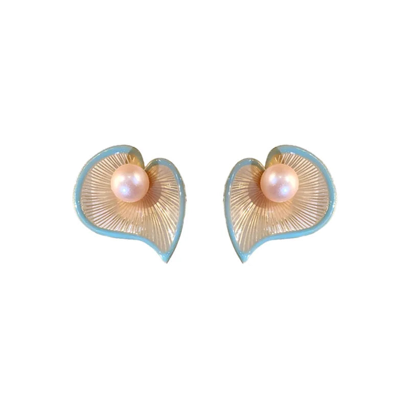 Vacation Style Pearl Exaggerated Earrings for Women