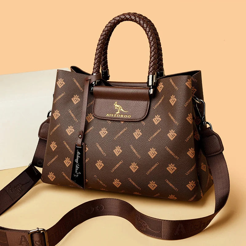 Elegant Women's Unique Handle Design Featuring Handbag