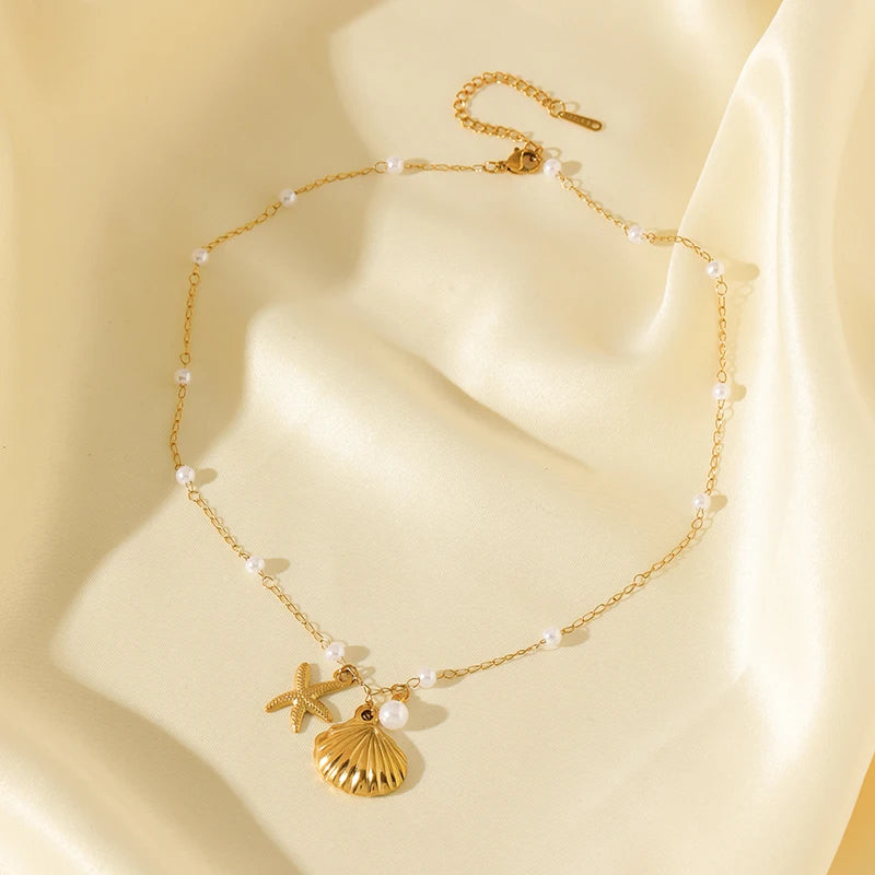 Stainless Steel Metal Gold Color Sun Pendant Necklace for Women