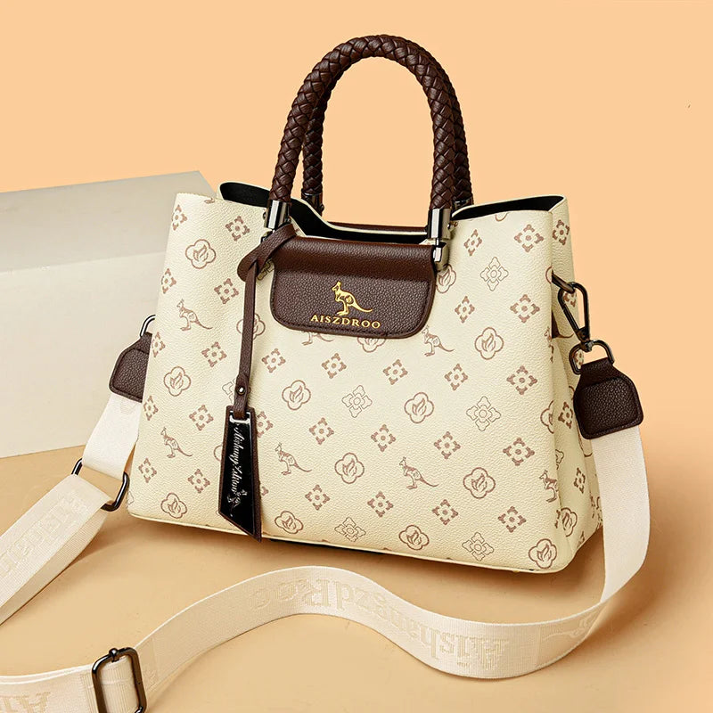 Elegant Women's Unique Handle Design Featuring Handbag