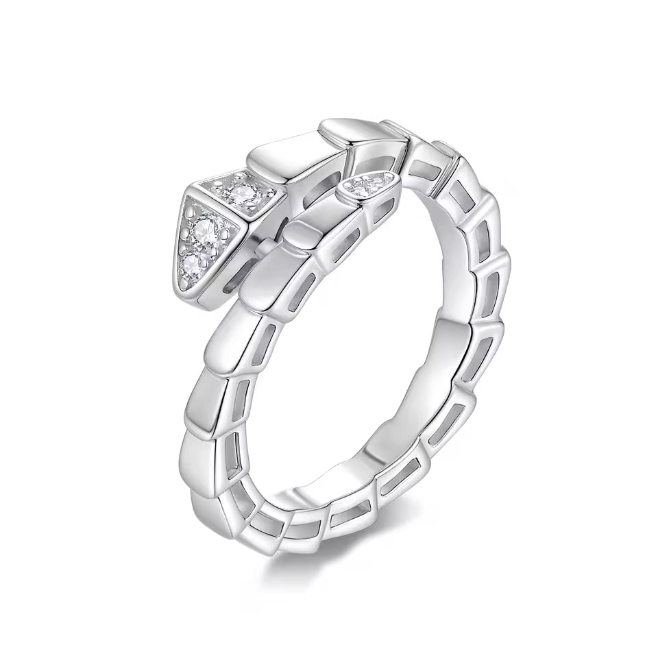 Silver Spirit Snake Ring