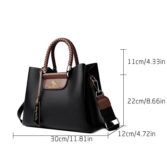 Elegant Women's Unique Handle Design Featuring Handbag