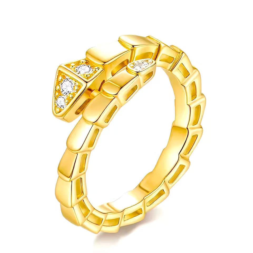 Silver Spirit Snake Ring