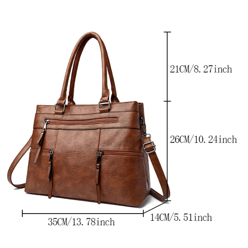 Vintage handbag with detachable shoulder strap for Women