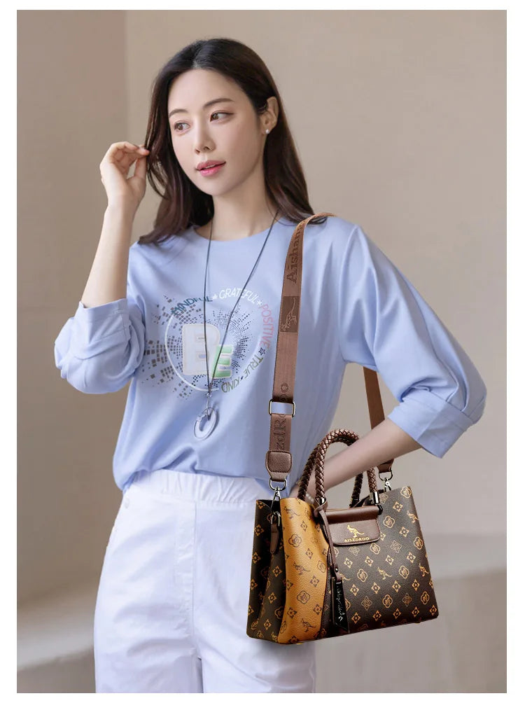 Elegant Women's Unique Handle Design Featuring Handbag