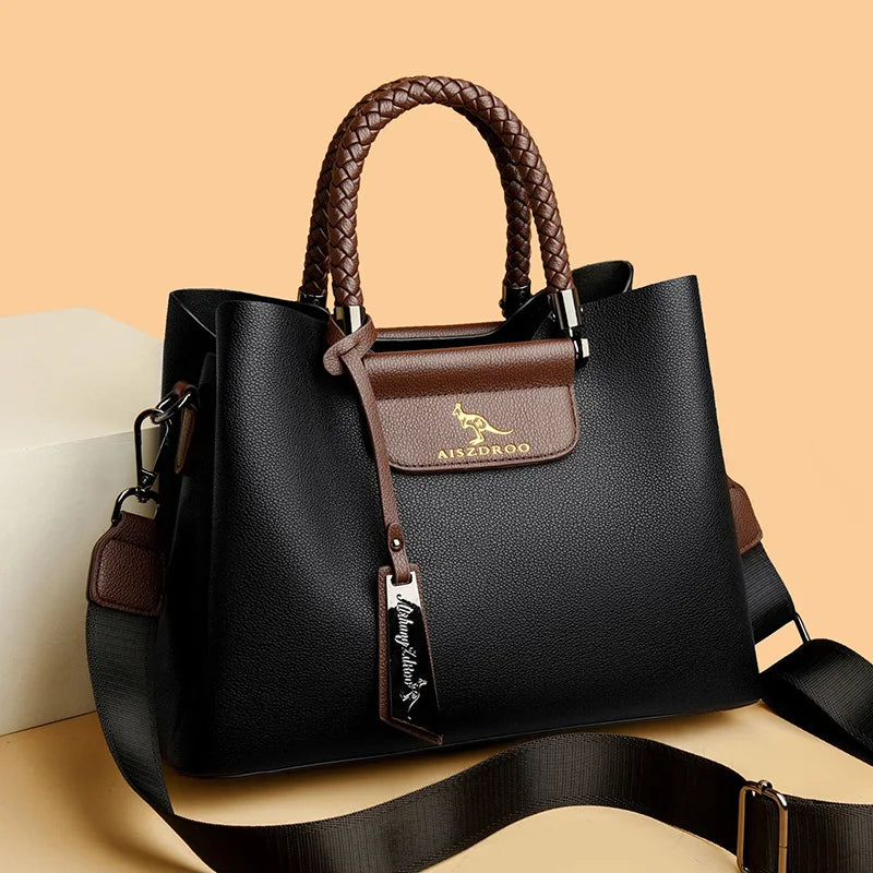 Elegant Women's Unique Handle Design Featuring Handbag