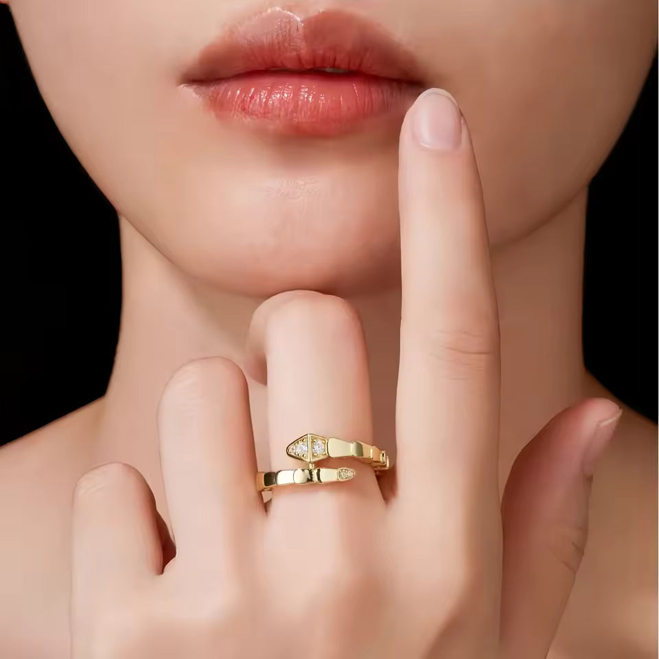 Silver Spirit Snake Ring