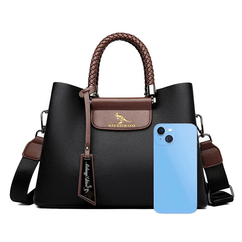Elegant Women's Unique Handle Design Featuring Handbag