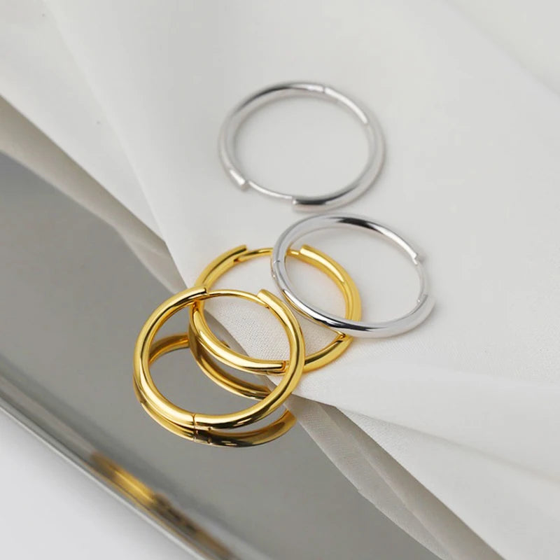 Multi Types Unisex Black Gold Color Stainless Steel Earring 1 Pairs