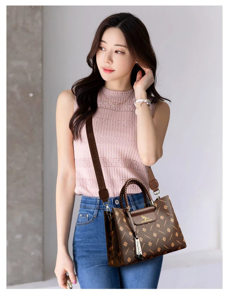 Elegant Women's Unique Handle Design Featuring Handbag