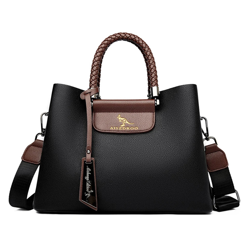 Elegant Women's Unique Handle Design Featuring Handbag