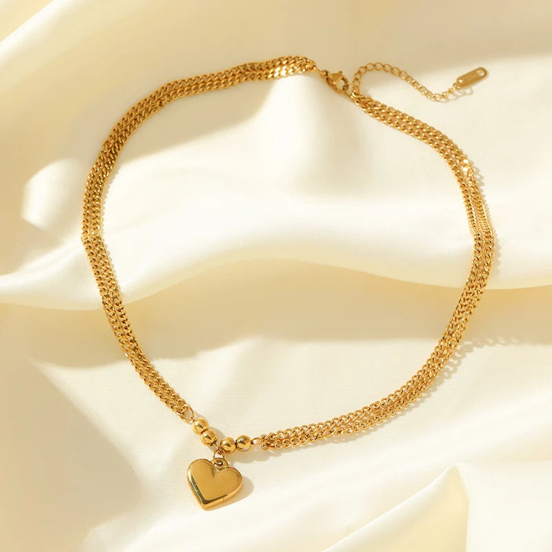 Stainless Steel Metal Gold Color Sun Pendant Necklace for Women