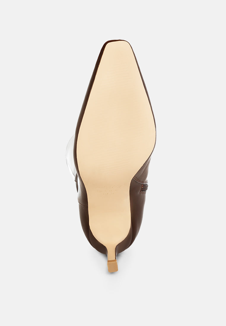 Skara Faux Leather Calf Boots
