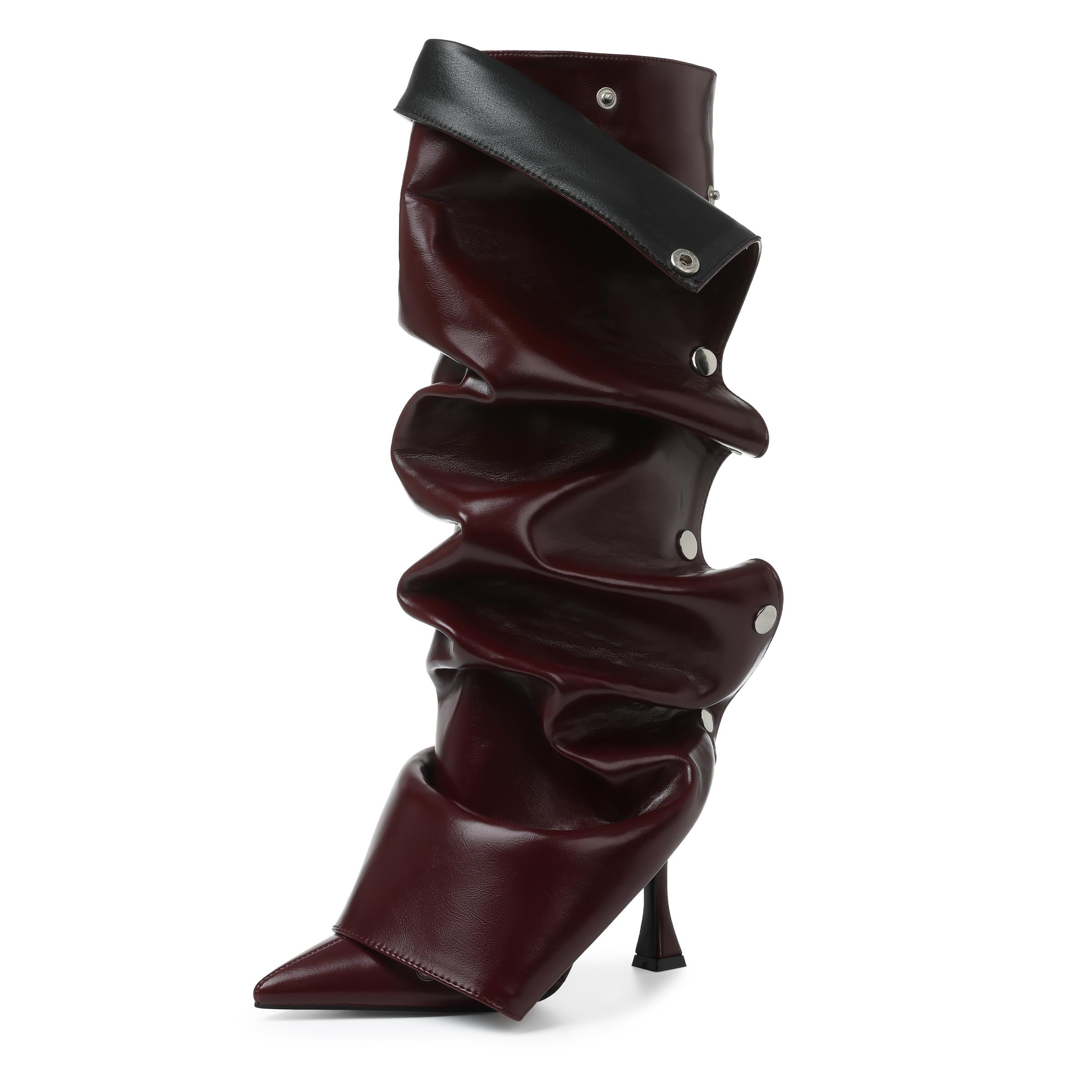 Slouchy Shark Knee High Boots for Women