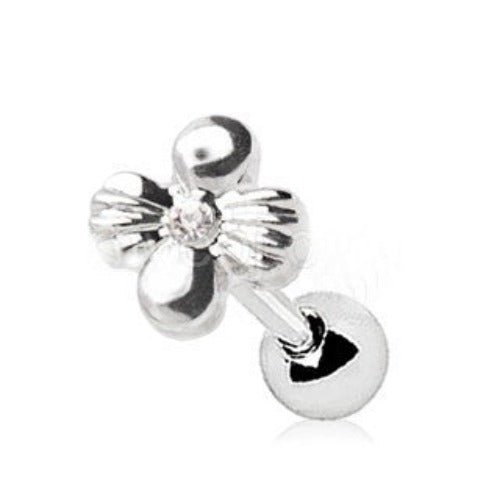 316L Stainless Steel Charming Wildflower Cartilage Earring-1