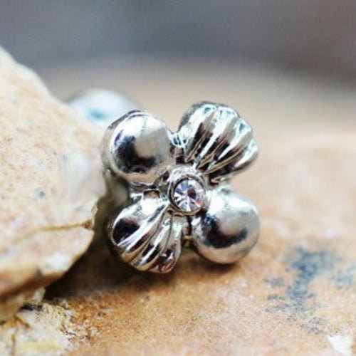 316L Stainless Steel Charming Wildflower Cartilage Earring-0