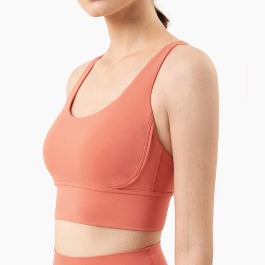 Seamless High Elastic Gym Bra For Women Sports Fitness Workout Tank Crop Top Jogging Running Energy Active Wear Gym Clothing