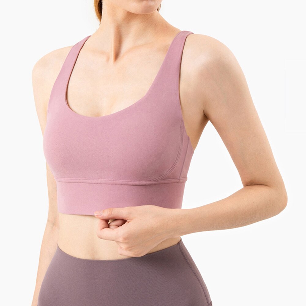 Seamless High Elastic Gym Bra For Women Sports Fitness Workout Tank Crop Top Jogging Running Energy Active Wear Gym Clothing