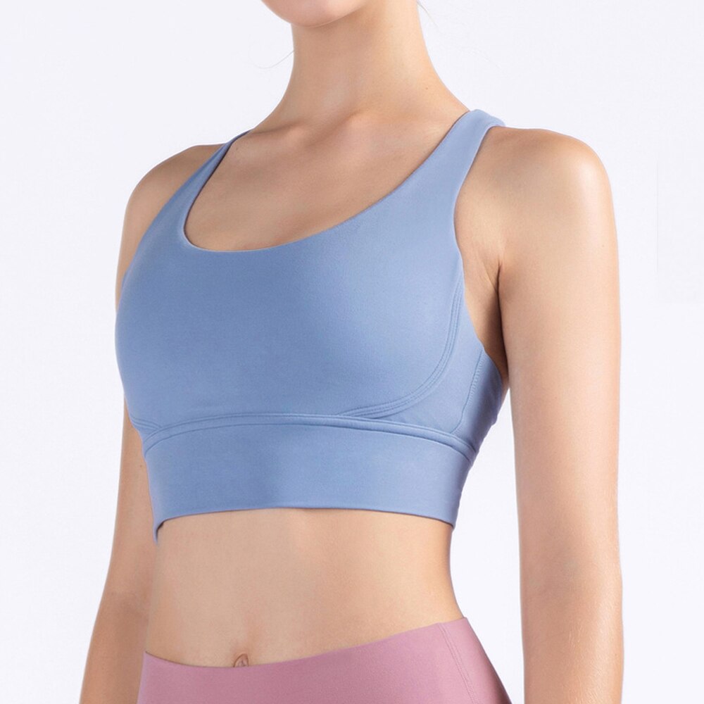 Seamless High Elastic Gym Bra For Women Sports Fitness Workout Tank Crop Top Jogging Running Energy Active Wear Gym Clothing