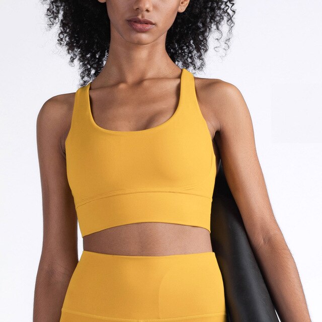 Seamless High Elastic Gym Bra For Women Sports Fitness Workout Tank Crop Top Jogging Running Energy Active Wear Gym Clothing