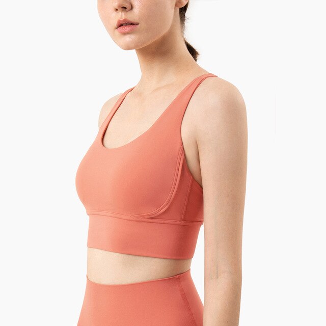 Seamless High Elastic Gym Bra For Women Sports Fitness Workout Tank Crop Top Jogging Running Energy Active Wear Gym Clothing